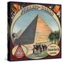 Pyramid Brand - California - Citrus Crate Label-Lantern Press-Stretched Canvas