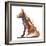 Pyramid fox, 2021, (mixed media)-Mark Adlington-Framed Giclee Print