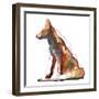 Pyramid fox, 2021, (mixed media)-Mark Adlington-Framed Giclee Print