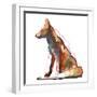 Pyramid fox, 2021, (mixed media)-Mark Adlington-Framed Giclee Print