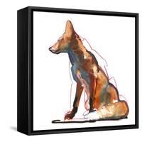 Pyramid fox, 2021, (mixed media)-Mark Adlington-Framed Stretched Canvas