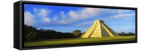 Pyramid in a Field, Kukulkan Pyramid, Chichen Itza, Yucatan, Mexico-null-Framed Stretched Canvas