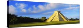 Pyramid in a Field, Kukulkan Pyramid, Chichen Itza, Yucatan, Mexico-null-Stretched Canvas