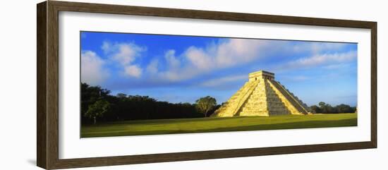 Pyramid in a Field, Kukulkan Pyramid, Chichen Itza, Yucatan, Mexico-null-Framed Photographic Print