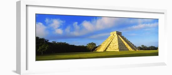 Pyramid in a Field, Kukulkan Pyramid, Chichen Itza, Yucatan, Mexico-null-Framed Photographic Print