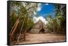 Pyramid in the Ancient Mayan Ruins of Coba, Outside of Tulum, Mexico, North America-Laura Grier-Framed Stretched Canvas