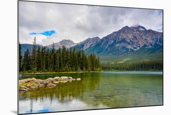 Pyramid Lake, Pyramid Mountain, Jasper National Park-Sonja Jordan-Mounted Photographic Print