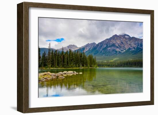 Pyramid Lake, Pyramid Mountain, Jasper National Park-Sonja Jordan-Framed Photographic Print