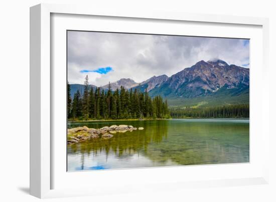 Pyramid Lake, Pyramid Mountain, Jasper National Park-Sonja Jordan-Framed Photographic Print