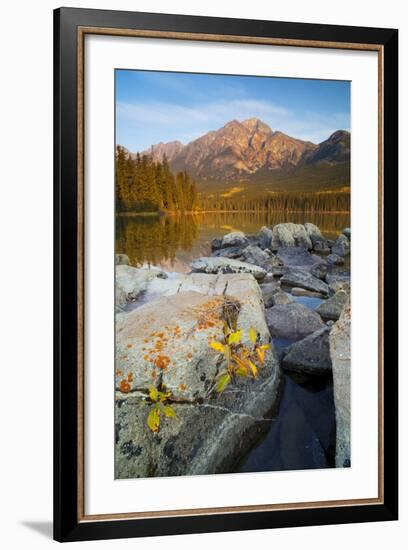 Pyramid Mountain and Pyramid Lake, Jasper National Park, Alberta, Rocky Mountains, Canada-Miles Ertman-Framed Photographic Print