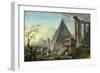 Pyramid of Caius Cestius at Rome-Jean-Baptiste Lallemand-Framed Giclee Print