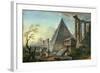 Pyramid of Caius Cestius at Rome-Jean-Baptiste Lallemand-Framed Giclee Print