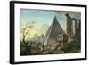 Pyramid of Caius Cestius at Rome-Jean-Baptiste Lallemand-Framed Giclee Print