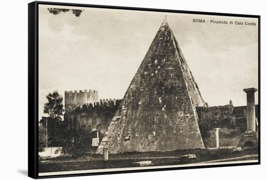 Pyramid of Cestius, Rome-null-Framed Stretched Canvas