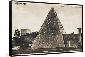 Pyramid of Cestius, Rome-null-Framed Stretched Canvas