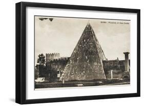 Pyramid of Cestius, Rome-null-Framed Photographic Print