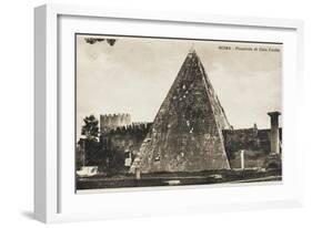 Pyramid of Cestius, Rome-null-Framed Photographic Print