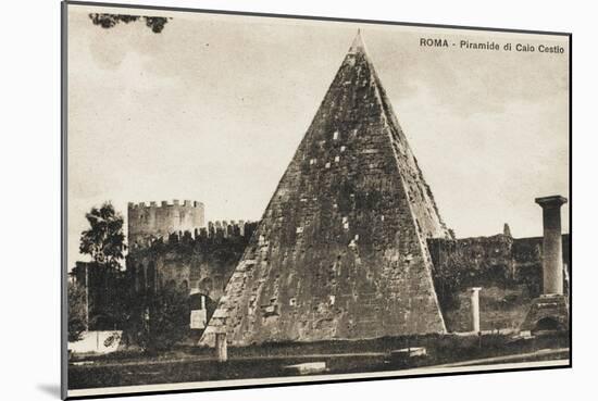 Pyramid of Cestius, Rome-null-Mounted Photographic Print