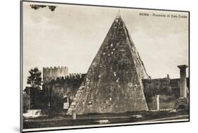 Pyramid of Cestius, Rome-null-Mounted Photographic Print