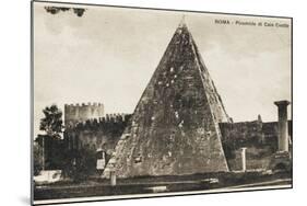 Pyramid of Cestius, Rome-null-Mounted Photographic Print