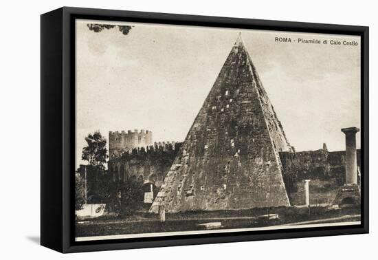 Pyramid of Cestius, Rome-null-Framed Stretched Canvas