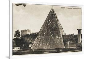 Pyramid of Cestius, Rome-null-Framed Photographic Print