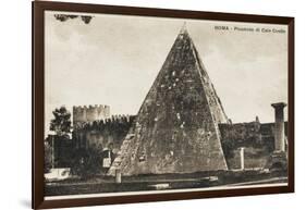 Pyramid of Cestius, Rome-null-Framed Photographic Print