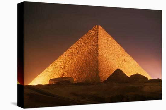 Pyramid of Cheops at Night-Roger Ressmeyer-Stretched Canvas