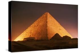 Pyramid of Cheops at Night-Roger Ressmeyer-Stretched Canvas