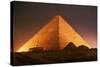 Pyramid of Cheops at Night-Roger Ressmeyer-Stretched Canvas