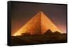 Pyramid of Cheops at Night-Roger Ressmeyer-Framed Stretched Canvas