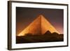 Pyramid of Cheops at Night-Roger Ressmeyer-Framed Photographic Print