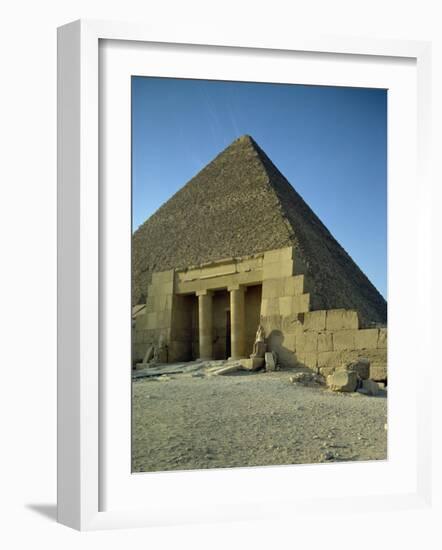 Pyramid of Cheops, Giza, UNESCO World Heritage Site, Cairo, Egypt, North Africa, Africa-Ross John-Framed Photographic Print