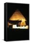 Pyramid of Khafre and the Great Sphinx at Night, Gizeh, Egypt-null-Framed Stretched Canvas