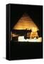 Pyramid of Khafre and the Great Sphinx at Night, Gizeh, Egypt-null-Framed Stretched Canvas