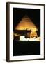 Pyramid of Khafre and the Great Sphinx at Night, Gizeh, Egypt-null-Framed Photographic Print