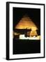 Pyramid of Khafre and the Great Sphinx at Night, Gizeh, Egypt-null-Framed Photographic Print