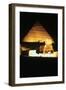 Pyramid of Khafre and the Great Sphinx at Night, Gizeh, Egypt-null-Framed Photographic Print