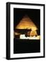 Pyramid of Khafre and the Great Sphinx at Night, Gizeh, Egypt-null-Framed Photographic Print