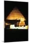 Pyramid of Khafre and the Great Sphinx at Night, Gizeh, Egypt-null-Mounted Photographic Print