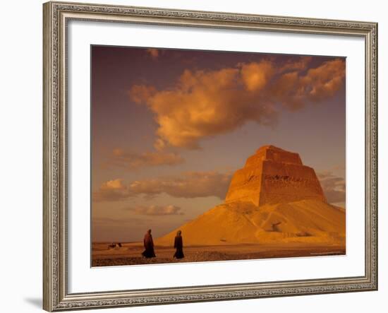 Pyramid of King Sneferu, Meidum, Old Kingdom, Egypt-Kenneth Garrett-Framed Photographic Print