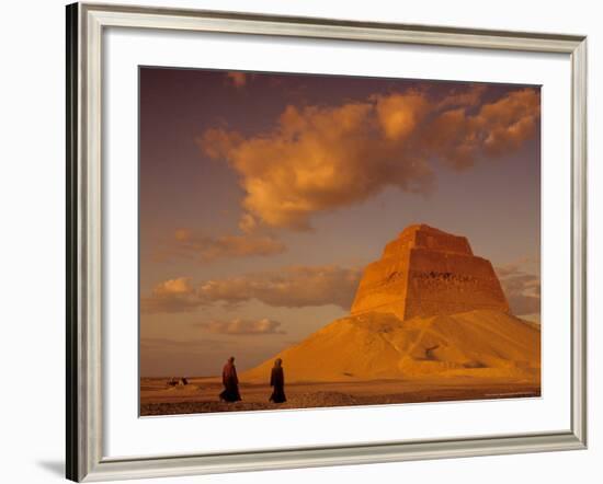 Pyramid of King Sneferu, Meidum, Old Kingdom, Egypt-Kenneth Garrett-Framed Photographic Print