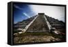 Pyramid of Kukulcan, Chichen Itza, Mexico-George Oze-Framed Stretched Canvas