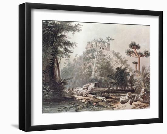 Pyramid of Kukulkan in Chichen Itza-Frederick Catherwood-Framed Giclee Print