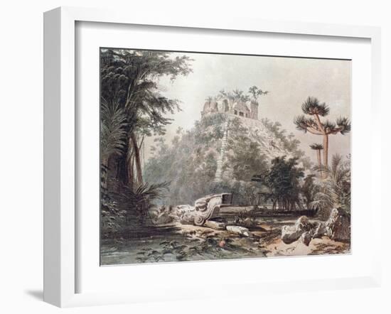 Pyramid of Kukulkan in Chichen Itza-Frederick Catherwood-Framed Giclee Print