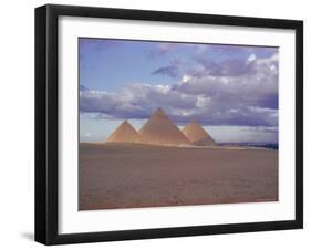 Pyramid of Menkewre (Left), Pyramid of Chephren (Centre), Pyramid of Cheops (Right), Giza, Egypt-Walter Rawlings-Framed Photographic Print