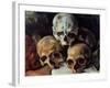 Pyramid of Skulls, 1898-1900-Paul Cézanne-Framed Giclee Print