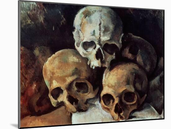 Pyramid of Skulls, 1898-1900-Paul Cézanne-Mounted Giclee Print