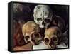 Pyramid of Skulls, 1898-1900-Paul Cézanne-Framed Stretched Canvas