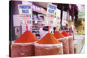 Pyramid of Spices, Mercado Centra (Central Market), Valencia, Comunidad Valencia, Spain, Europe-Markus Lange-Stretched Canvas